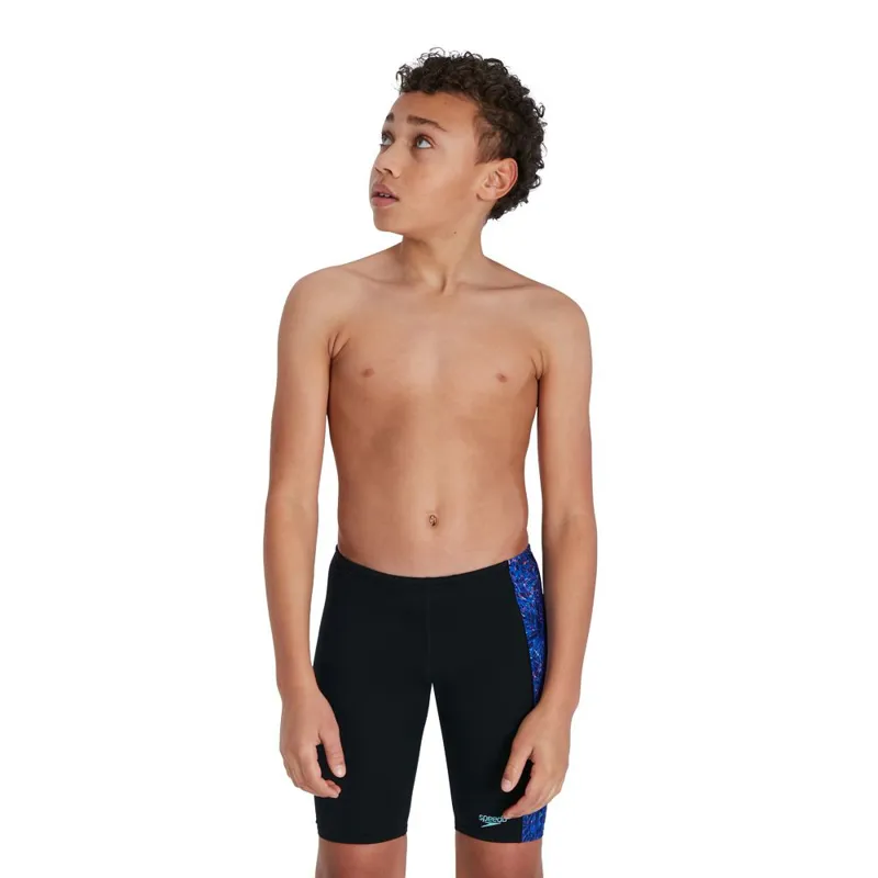 Speedo Boys Digital Allover Panel Jammer Black/Navy-5